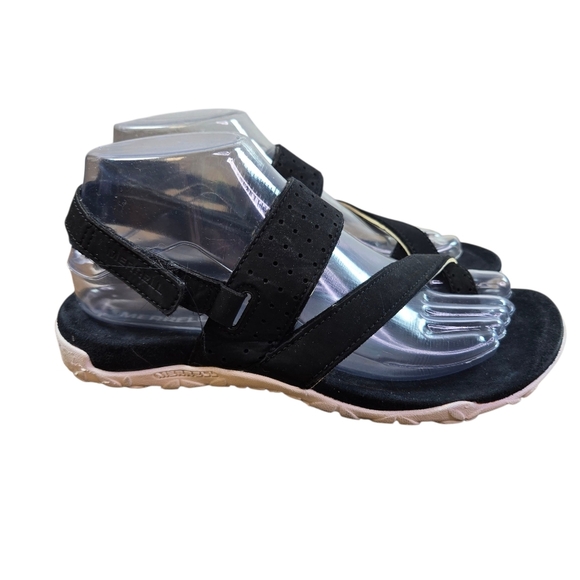 Merrell Shoes - Merrell Terran Ari Convert Sports Black Suede Sandals